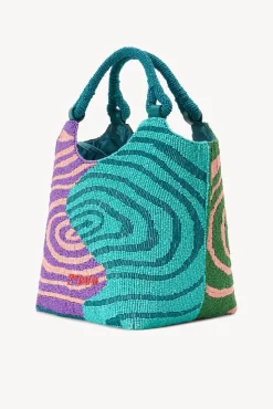 HANDBAGS STAUD - BEADED COTE BAG ACID SWIRL