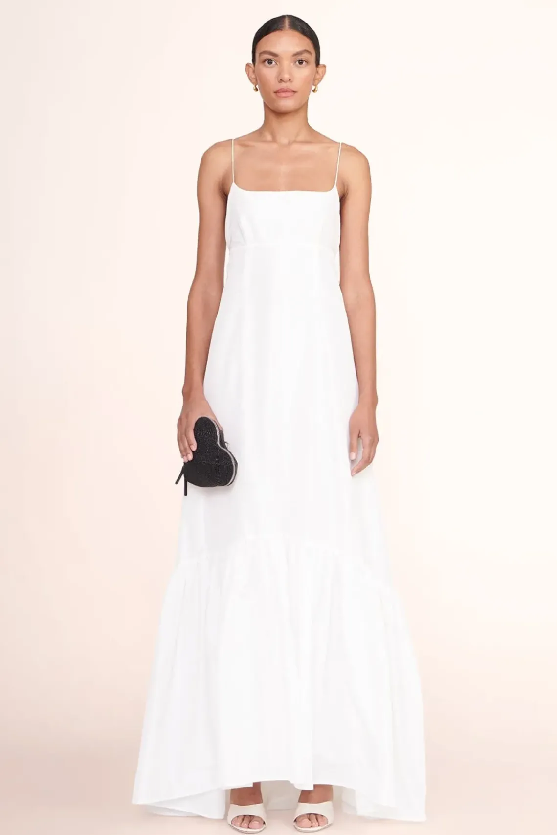 BRIDE STAUD Bridal Accessories- BEADED HEART CLUTCH BLACK