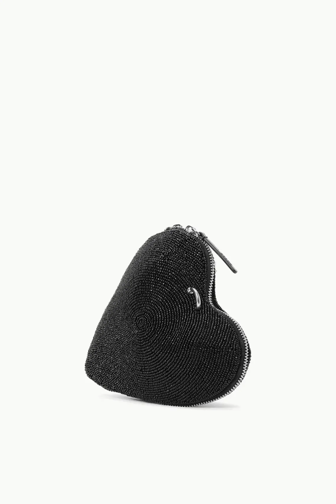 BRIDE STAUD Bridal Accessories- BEADED HEART CLUTCH BLACK