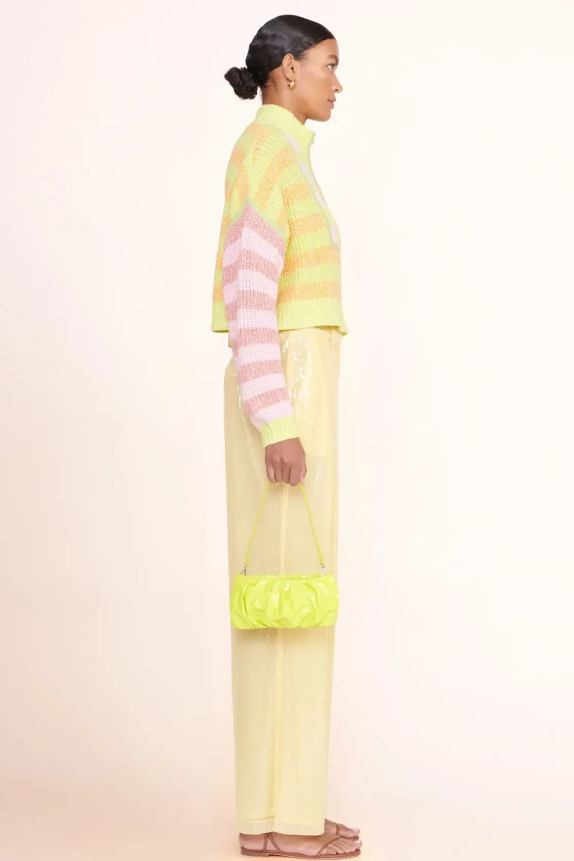 HANDBAGS STAUD - BEAN BAG PATENT CITRON