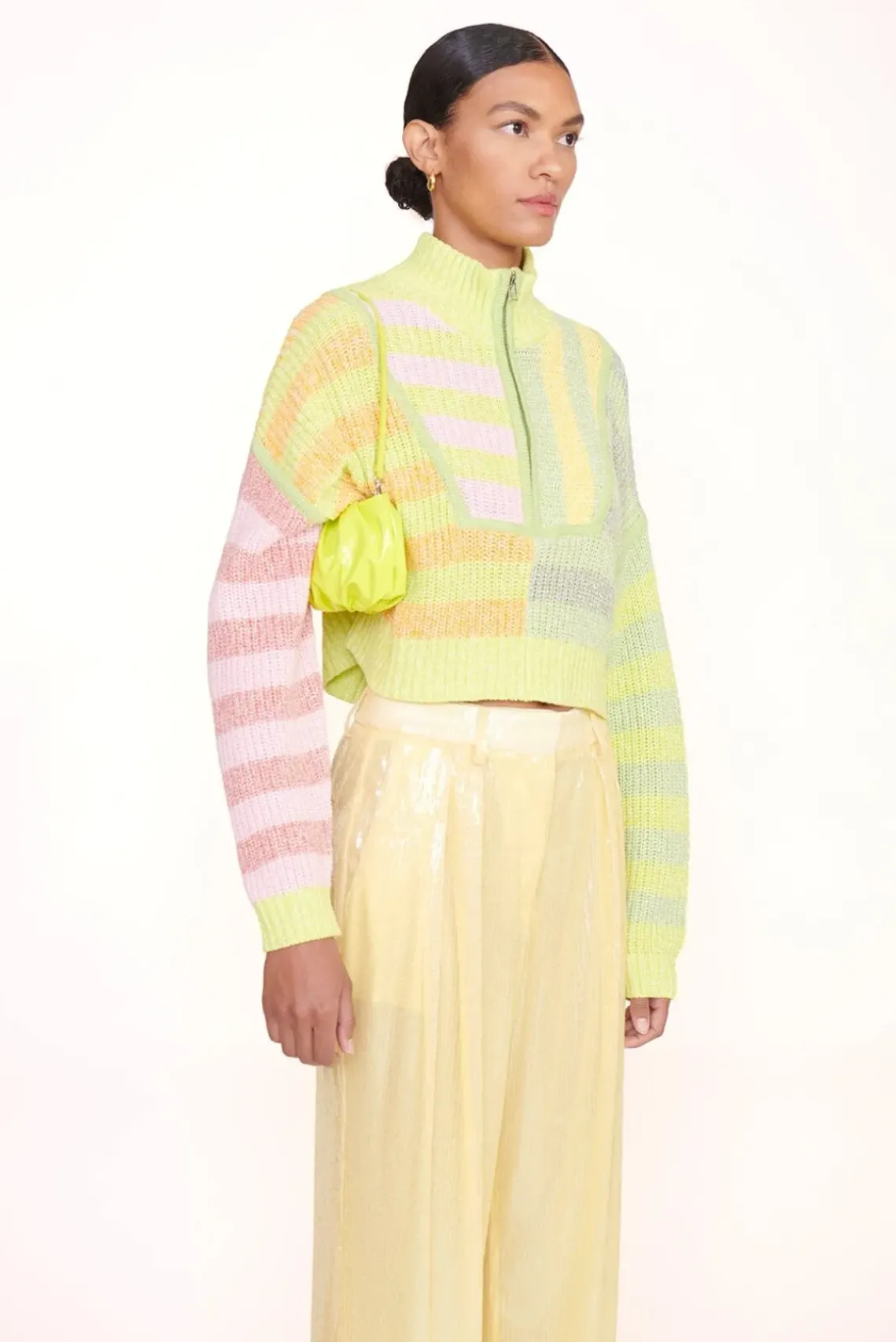 HANDBAGS STAUD - BEAN BAG PATENT CITRON