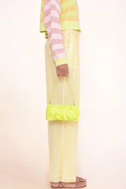 HANDBAGS STAUD - BEAN BAG PATENT CITRON