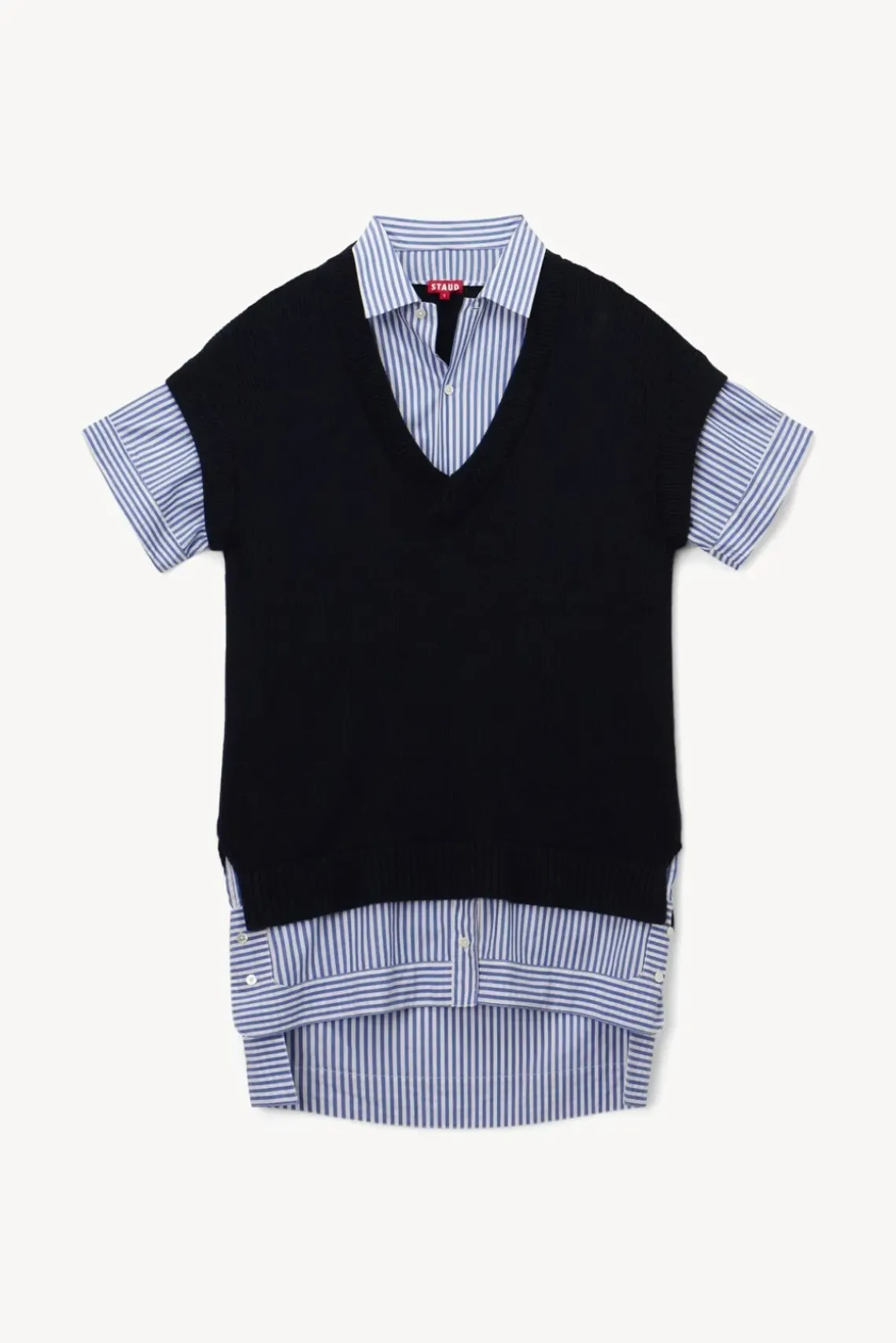 CLOTHING STAUD - BRIDGET DRESS NAVY/BLUE WHITE STRIPE NAVY BLUE WHITE STRIPE