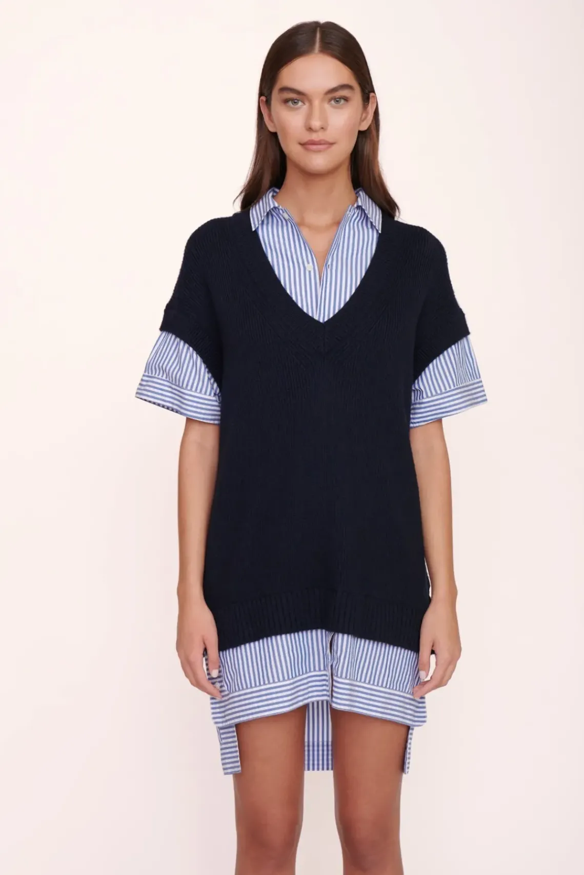CLOTHING STAUD - BRIDGET DRESS NAVY/BLUE WHITE STRIPE NAVY BLUE WHITE STRIPE