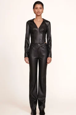 CLOTHING STAUD - CHISEL PANT BLACK VEGAN LEATHER