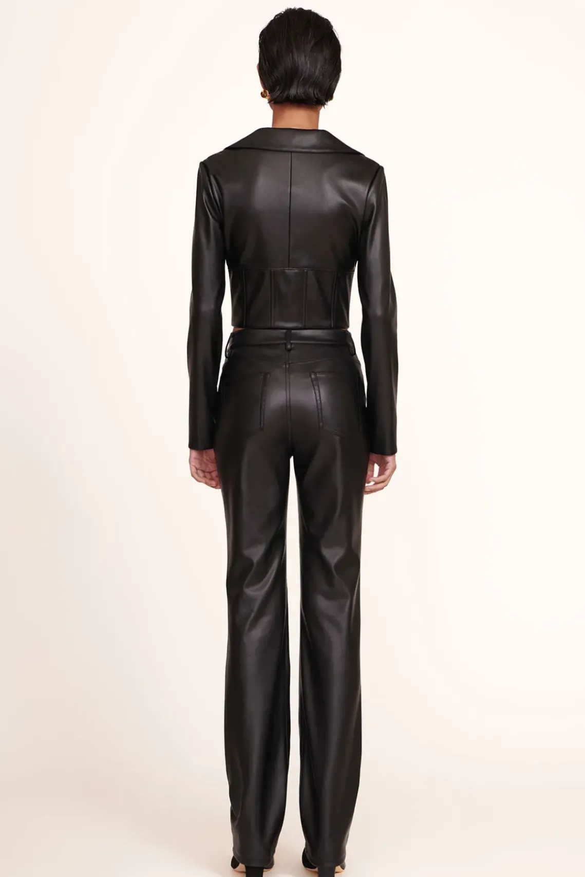 CLOTHING STAUD - CHISEL PANT BLACK VEGAN LEATHER