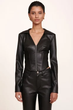 CLOTHING STAUD - CHISEL PANT BLACK VEGAN LEATHER