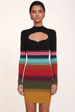 CLOTHING STAUD - CLARA DRESS MOSAIC STRIPE