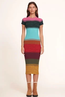 CLOTHING STAUD - COLLEEN DRESS MOSAIC STRIPE