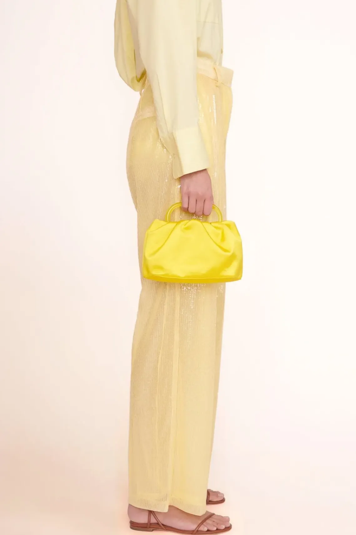 HANDBAGS STAUD - CORY BAG SATIN CITRON