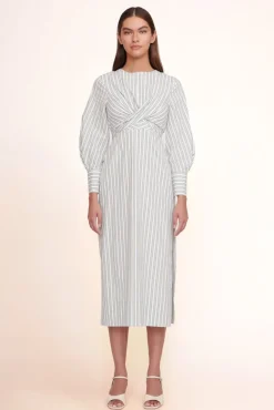 CLOTHING STAUD - CROSSHILL DRESS MOSS STRIPE