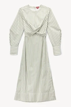 CLOTHING STAUD - CROSSHILL DRESS MOSS STRIPE