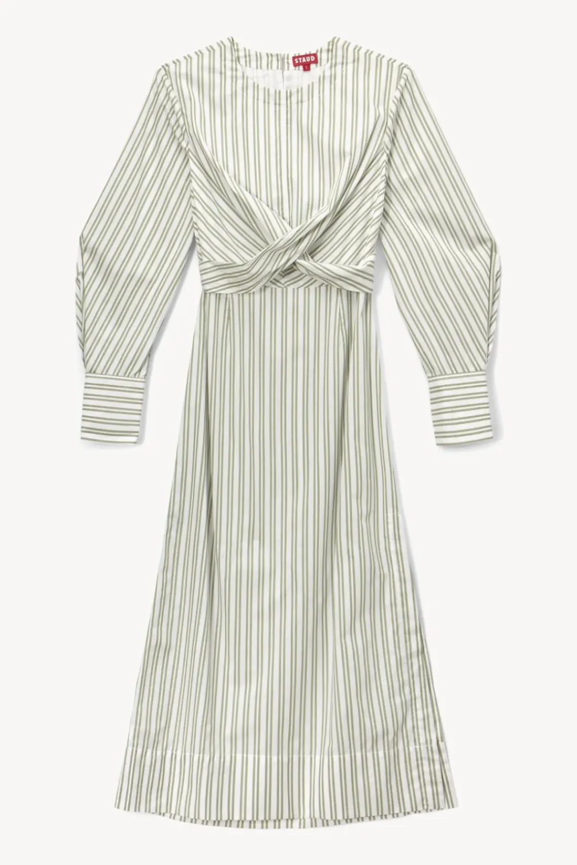 CLOTHING STAUD - CROSSHILL DRESS MOSS STRIPE