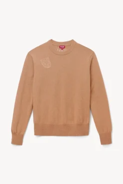 PET STAUD Pet Sweats & Knits- CUSTOM CASHMERE CREWNECK SWEATER CAMEL