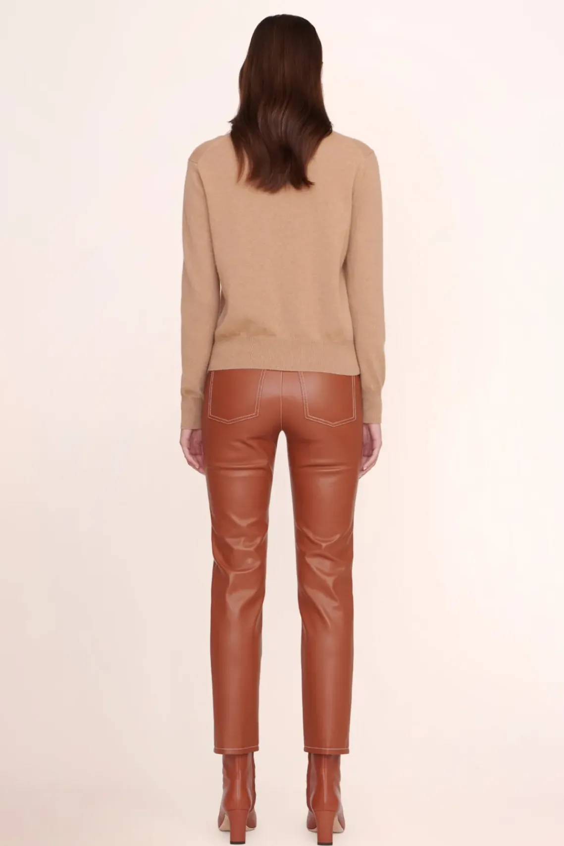 PET STAUD Pet Sweats & Knits- CUSTOM CASHMERE CREWNECK SWEATER CAMEL