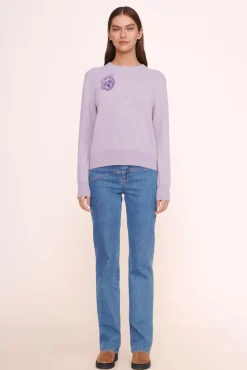PET STAUD Pet Sweats & Knits- CUSTOM CASHMERE CREWNECK SWEATER LAVENDER