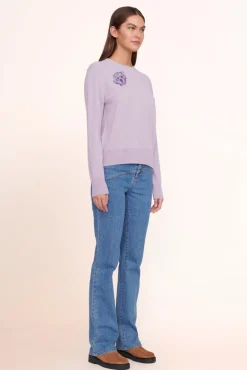 PET STAUD Pet Sweats & Knits- CUSTOM CASHMERE CREWNECK SWEATER LAVENDER