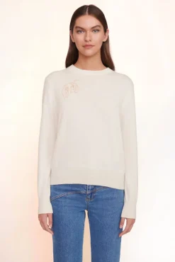 PET STAUD Pet Sweats & Knits- CUSTOM CASHMERE CREWNECK SWEATER CREAM