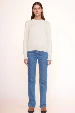 PET STAUD Pet Sweats & Knits- CUSTOM CASHMERE CREWNECK SWEATER CREAM