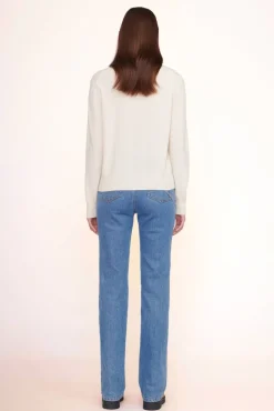 PET STAUD Pet Sweats & Knits- CUSTOM CASHMERE CREWNECK SWEATER CREAM