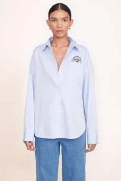 PET STAUD Pet Ready To Wear- CUSTOM CLASSIC OVERSIZED SHIRT OXFORD BLUE