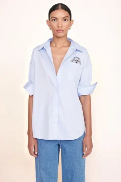 PET STAUD Pet Ready To Wear- CUSTOM CLASSIC OVERSIZED SHIRT OXFORD BLUE