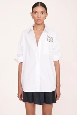 PET STAUD Pet Ready To Wear- CUSTOM CLASSIC OVERSIZED SHIRT WHITE