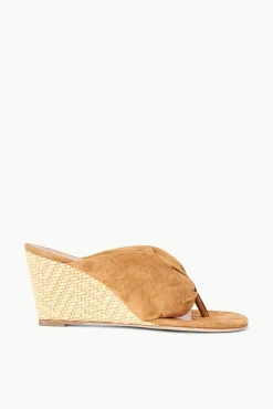 SHOES STAUD - DAHLIA WEDGE CASHEW SUEDE NATURAL RAFFIA CASHEW NATURAL