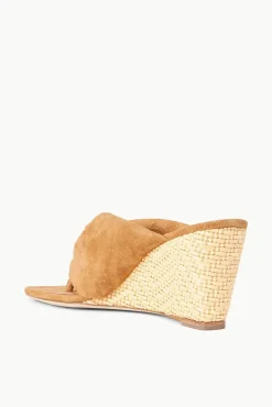 SHOES STAUD - DAHLIA WEDGE CASHEW SUEDE NATURAL RAFFIA CASHEW NATURAL