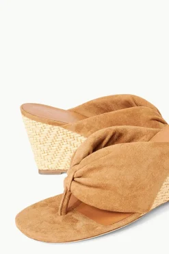 SHOES STAUD - DAHLIA WEDGE CASHEW SUEDE NATURAL RAFFIA CASHEW NATURAL
