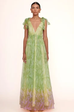 CLOTHING STAUD - DANDELION DRESS LIME/MAGENTA WILDFLOWERS LIME MAGENTA WILDFLOWERS