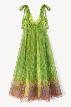 CLOTHING STAUD - DANDELION DRESS LIME/MAGENTA WILDFLOWERS LIME MAGENTA WILDFLOWERS