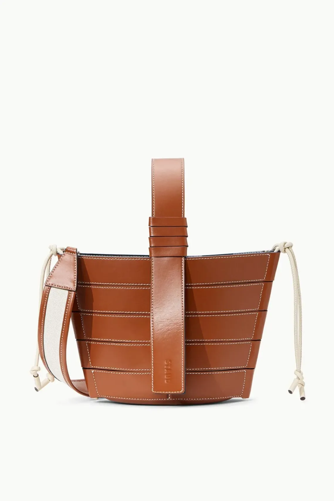 HANDBAGS STAUD - DIAMOND MINI TOTE TAN CREAM