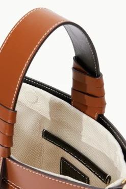 HANDBAGS STAUD - DIAMOND MINI TOTE TAN CREAM