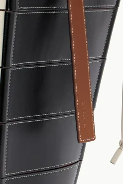 HANDBAGS STAUD - DIAMOND TOTE CREAM TAN BLACK