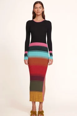 CLOTHING STAUD - EDNA DRESS MOSAIC STRIPE