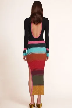 CLOTHING STAUD - EDNA DRESS MOSAIC STRIPE