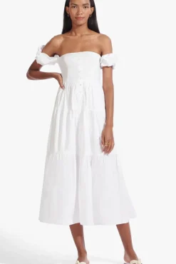 CLOTHING STAUD - ELIO DRESS WHITE