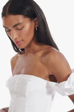 CLOTHING STAUD - ELIO DRESS WHITE