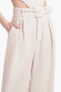 CLOTHING STAUD - ERIS PANT NATURAL WHITE
