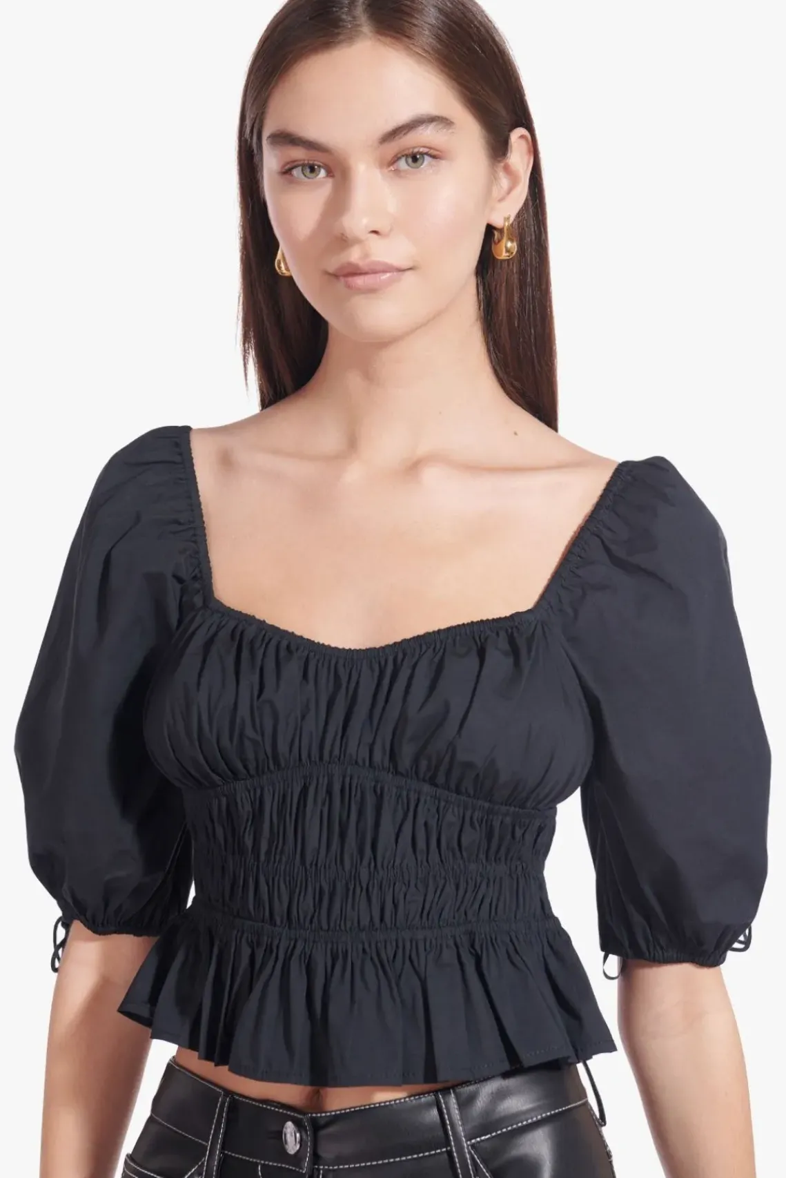 CLOTHING STAUD - FAYE TOP BLACK