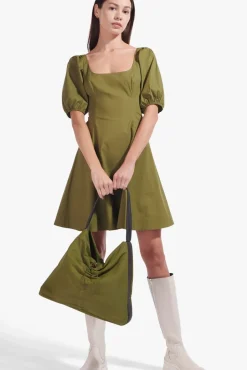 HANDBAGS STAUD - FELIX NYLON TOTE OLIVE