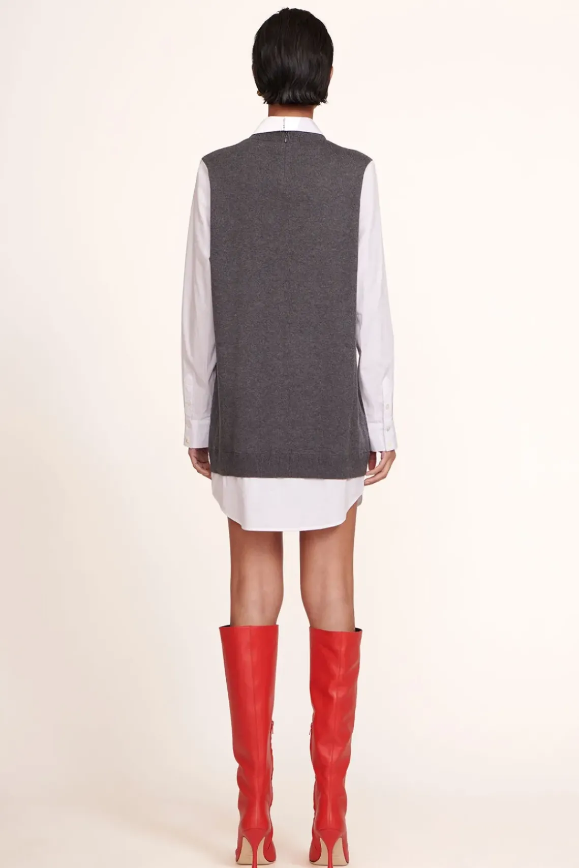 CLOTHING STAUD - FERN DRESS GREY WHITE