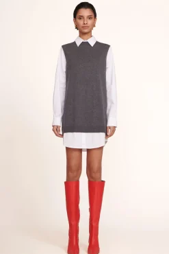 CLOTHING STAUD - FERN DRESS GREY WHITE