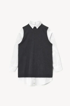 CLOTHING STAUD - FERN DRESS GREY WHITE