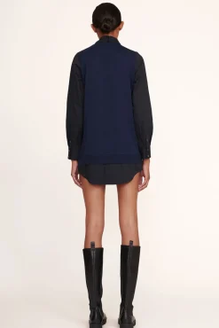 CLOTHING STAUD - FERN DRESS NAVY BLACK