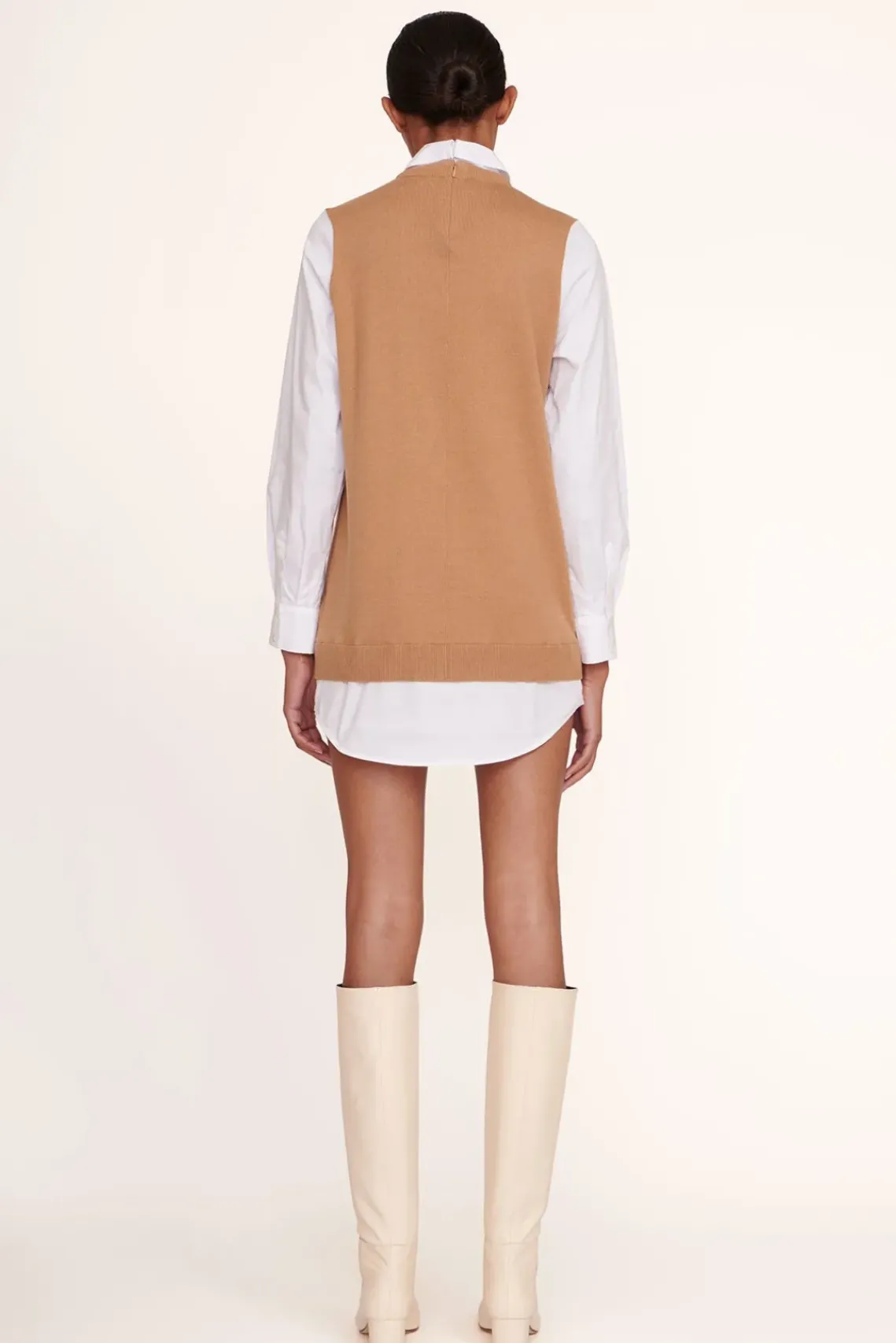 CLOTHING STAUD - FERN DRESS TAN WHITE