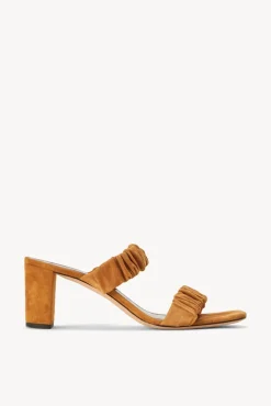 SHOES STAUD - FRANKIE RUCHED SANDAL CASHEW SUEDE