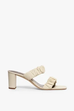 SHOES STAUD - FRANKIE RUCHED SANDAL CREAM