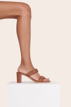 SHOES STAUD - FRANKIE RUCHED SANDAL TAN